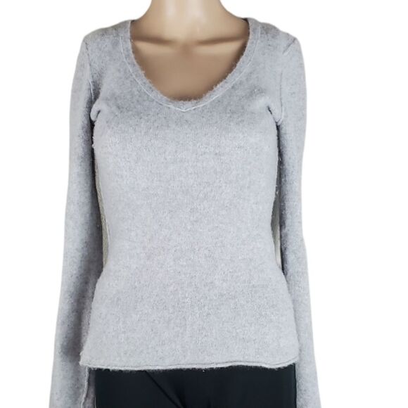 Aqua Gray 100% Cashmere Sweater - Picture 1 of 3